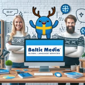 Friendly team at Baltic Media® providing global language services for international communication.