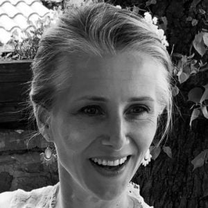 Virginie, French translator, lives and works in the countryside, near Lyon, in France