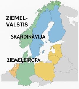 Ziemeļeiropa, Ziemeļvalstis un Skandināvija