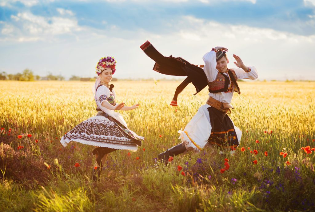 traditional eastern europe folk costumes