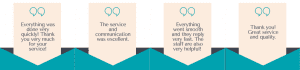 Quotes from clients