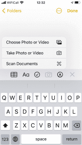 Scan document with iPhone